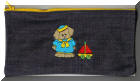 Pen or pencil cases by Cool Creations (Denim) Puppy and boat
