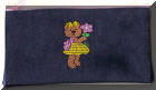 Pen or pencil cases by Cool Creations (Denim) Bear with pink flower